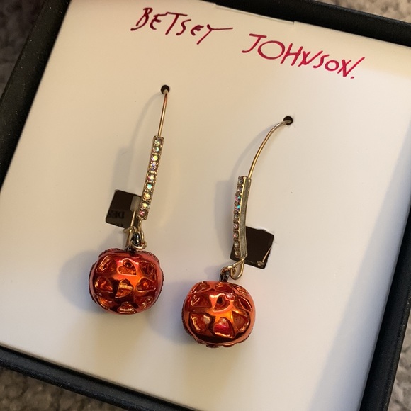 Betsey Johnson Jack-o-Lantern Long Drop Earrings 🎃 - Picture 9 of 11
